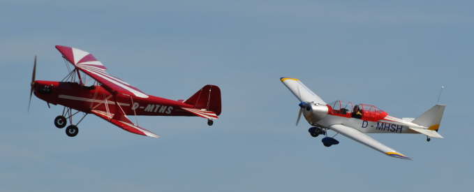 Synchronflug von Joachim und Steffen