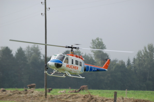 Abflug mit Bell 205